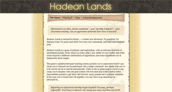 Desktop Screenshot of hadeanlands.com