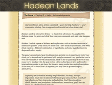 Tablet Screenshot of hadeanlands.com